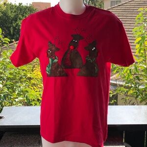 Vintage embroidered holiday tee